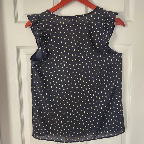 J. Crew Black w/ Gold Flecks Tank Top - Size 2, - Picture 3 of 6